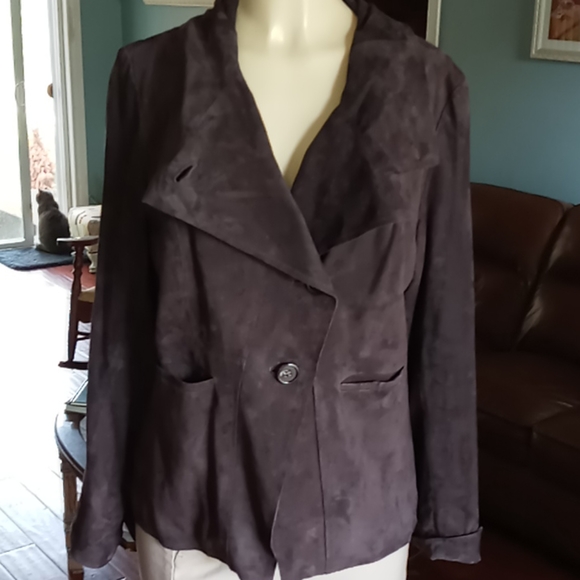 ANNE KLEIN LEATHER JACKET - Picture 4 of 11
